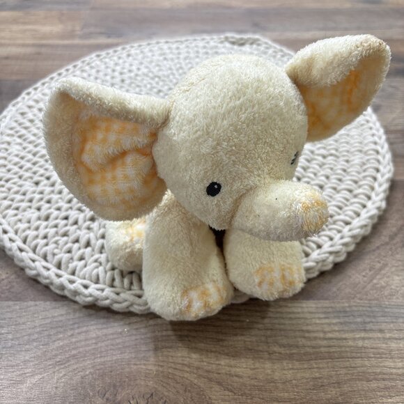Ty Other - Ty Pluffies P’Nut Elephant Plush 9" Yellow Stuffed Animal 100% TyLux 2006